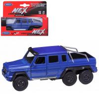 Welly Машинка Mercedes-Benz G63 AMG 6X6 синий 43704W-B