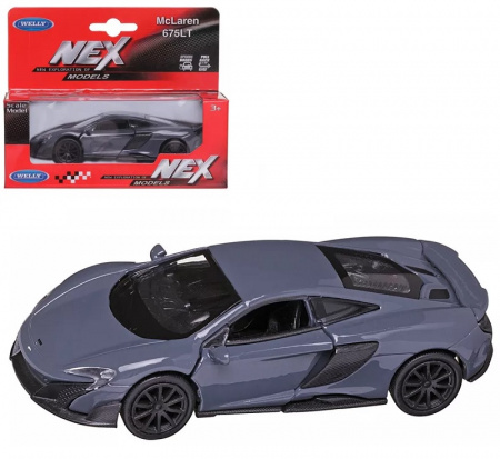 Welly Машинка McLaren 675LT Coupe 43757W-GR серый
